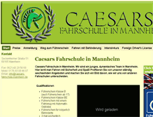 Tablet Screenshot of caesars-fahrschule-mannheim.de